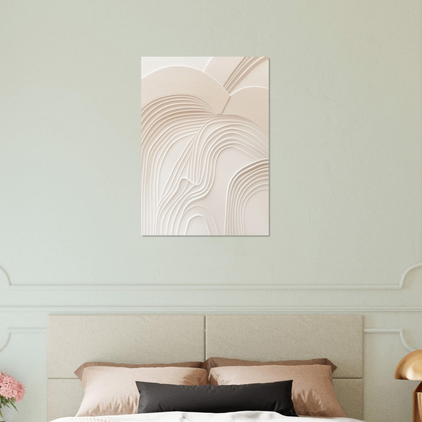 Sculptural Serenity - Abstract wall art-print-on-foam-board