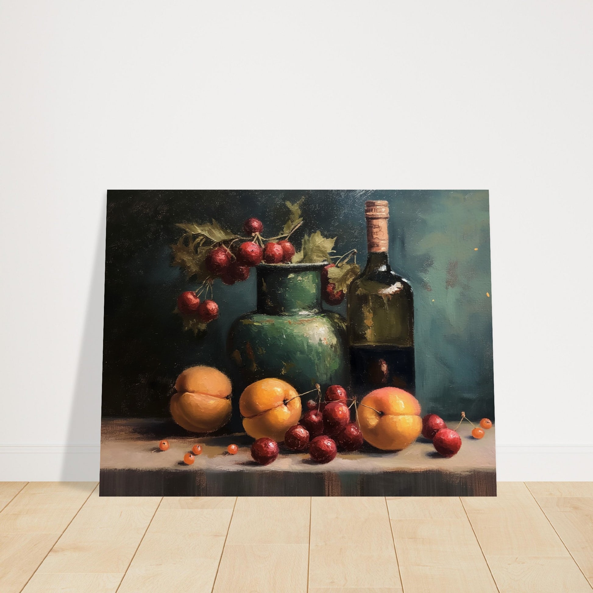 Life with Wine and Fruit - Still life art pieces-poster