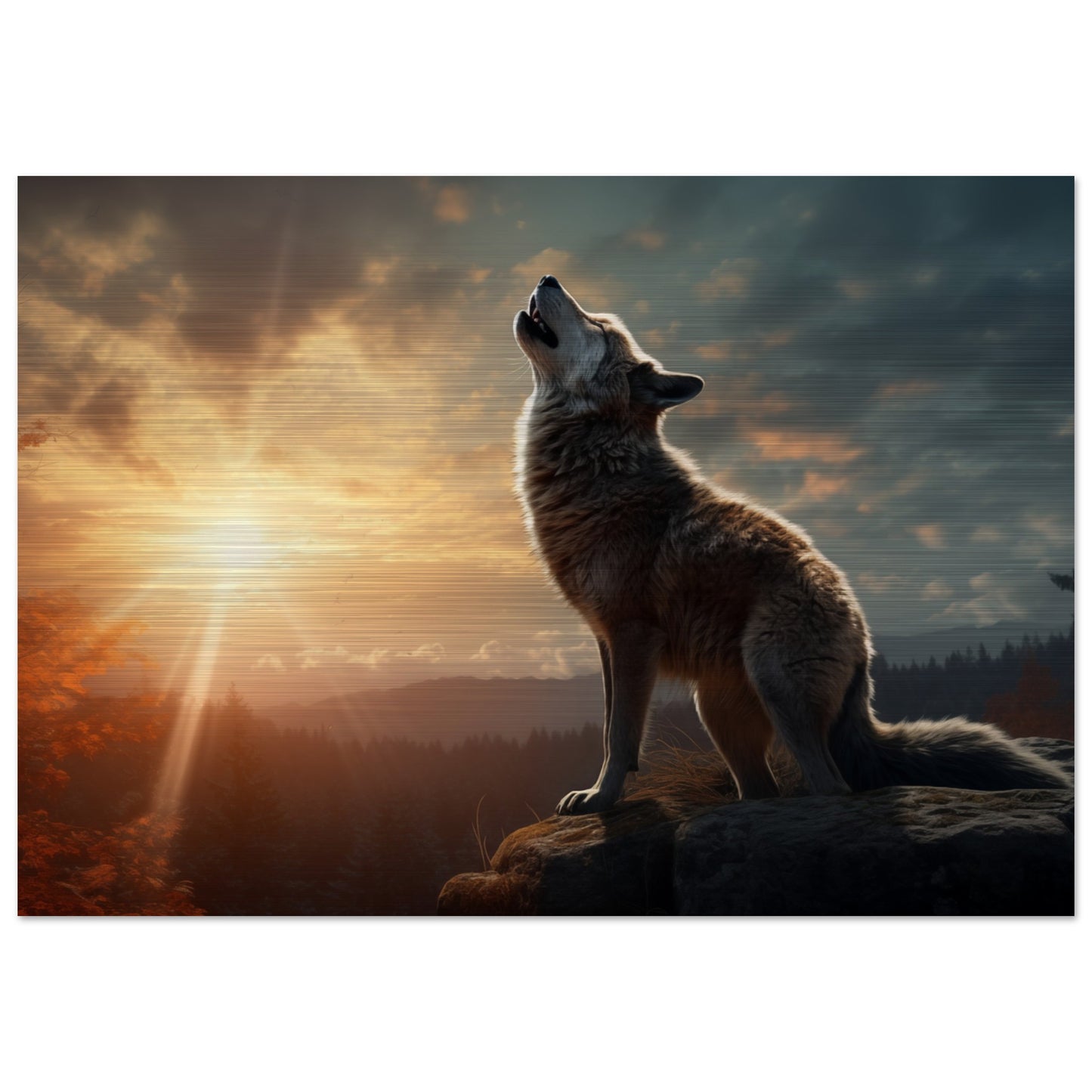 Sunset Serenade - The Call of the Wild - Nature Art-print-on-aluminum