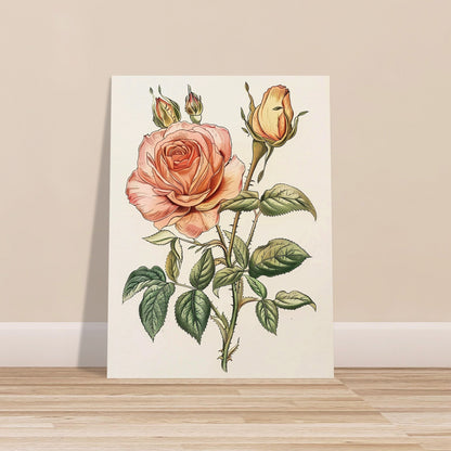 Vintage Blossom Elegance - Floral Art-poster