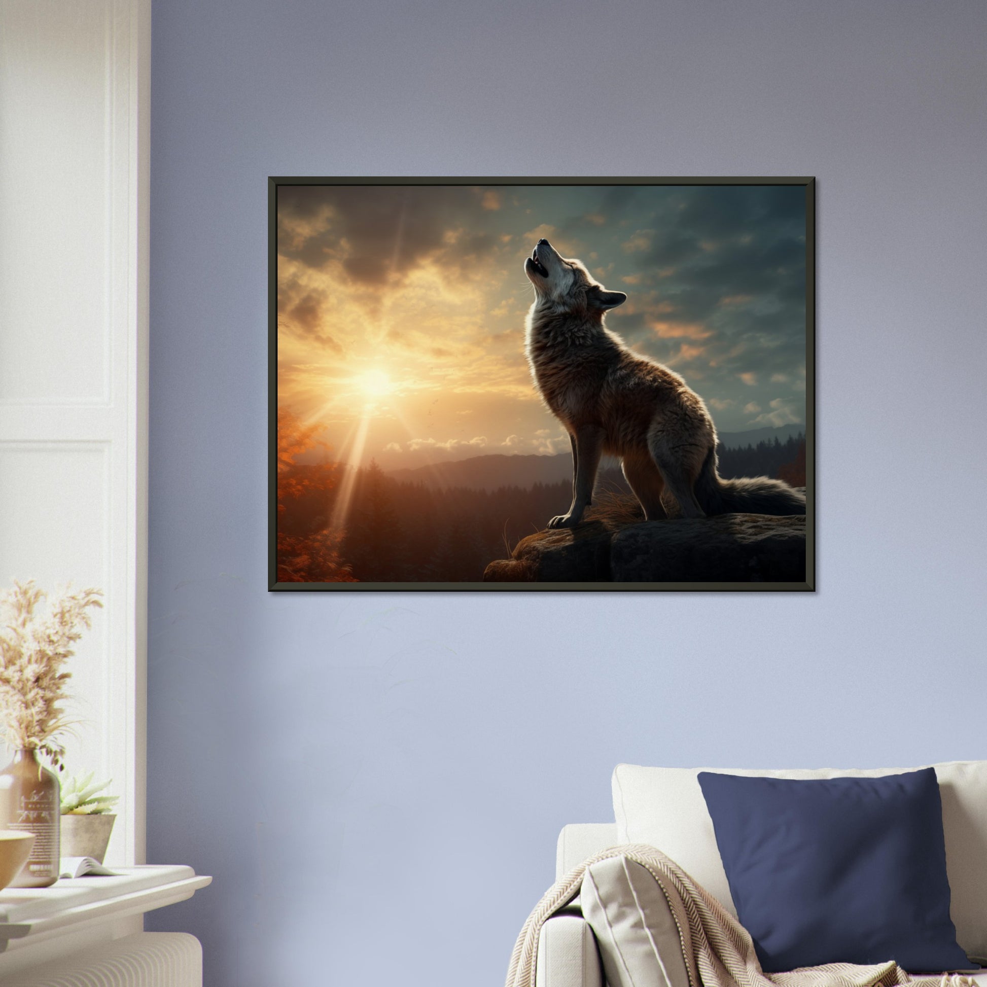 Sunset Serenade - The Call of the Wild - Nature Art-print-in-aluminum-frame