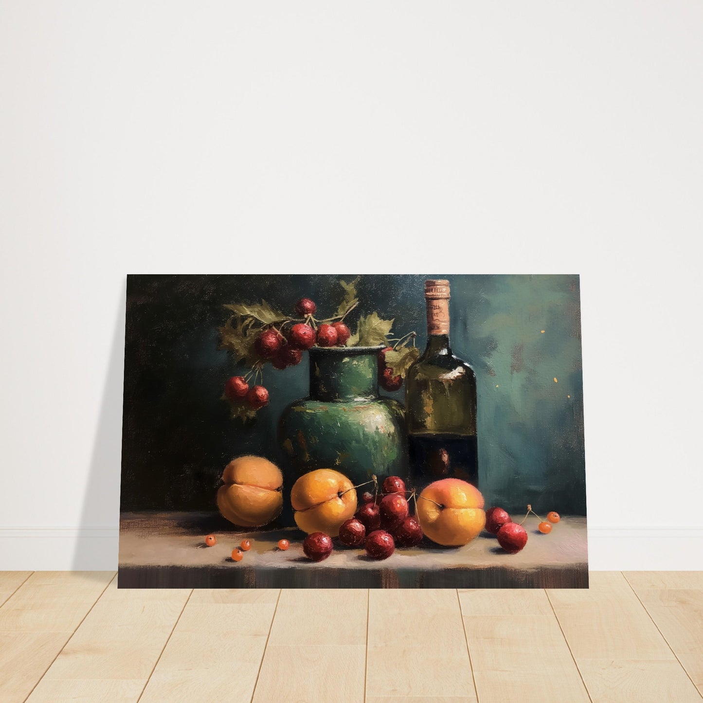 Life with Wine and Fruit - Still life art pieces-poster