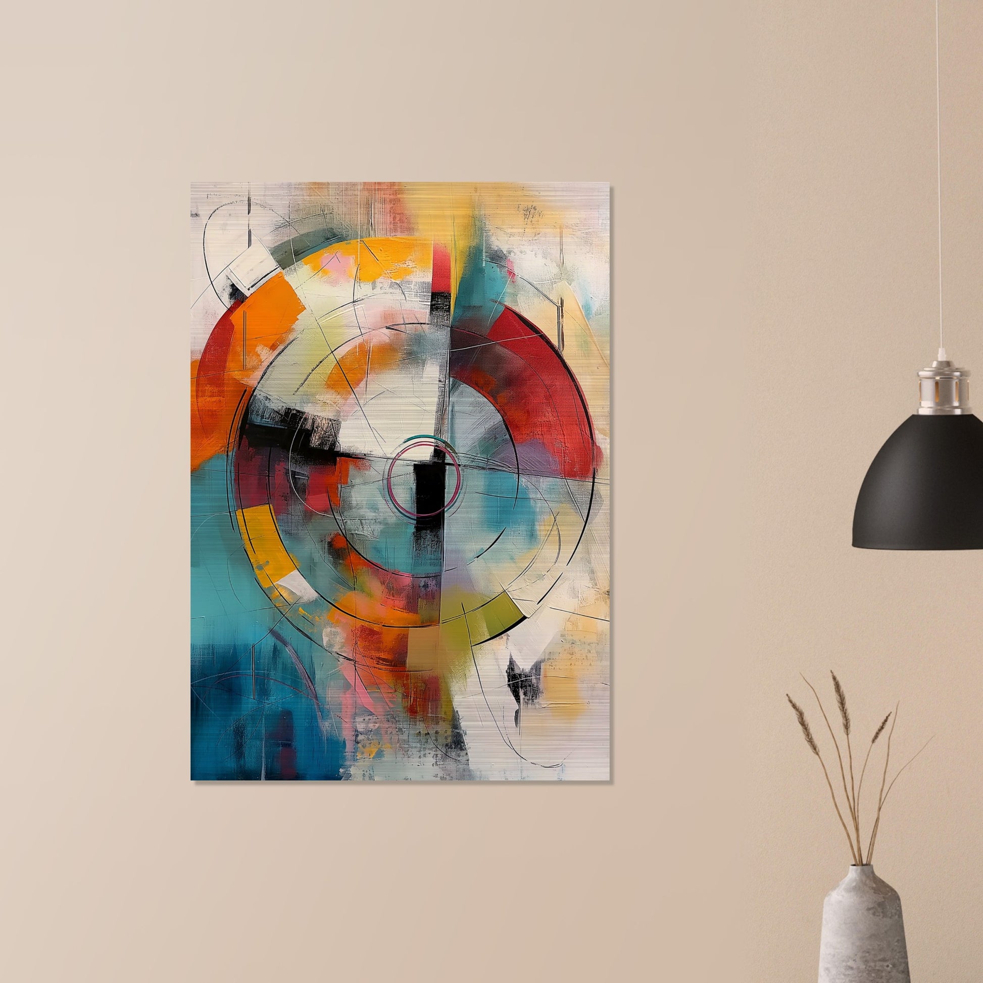 Chromatic Pulse - Modern Abstract Art-print-on-aluminum