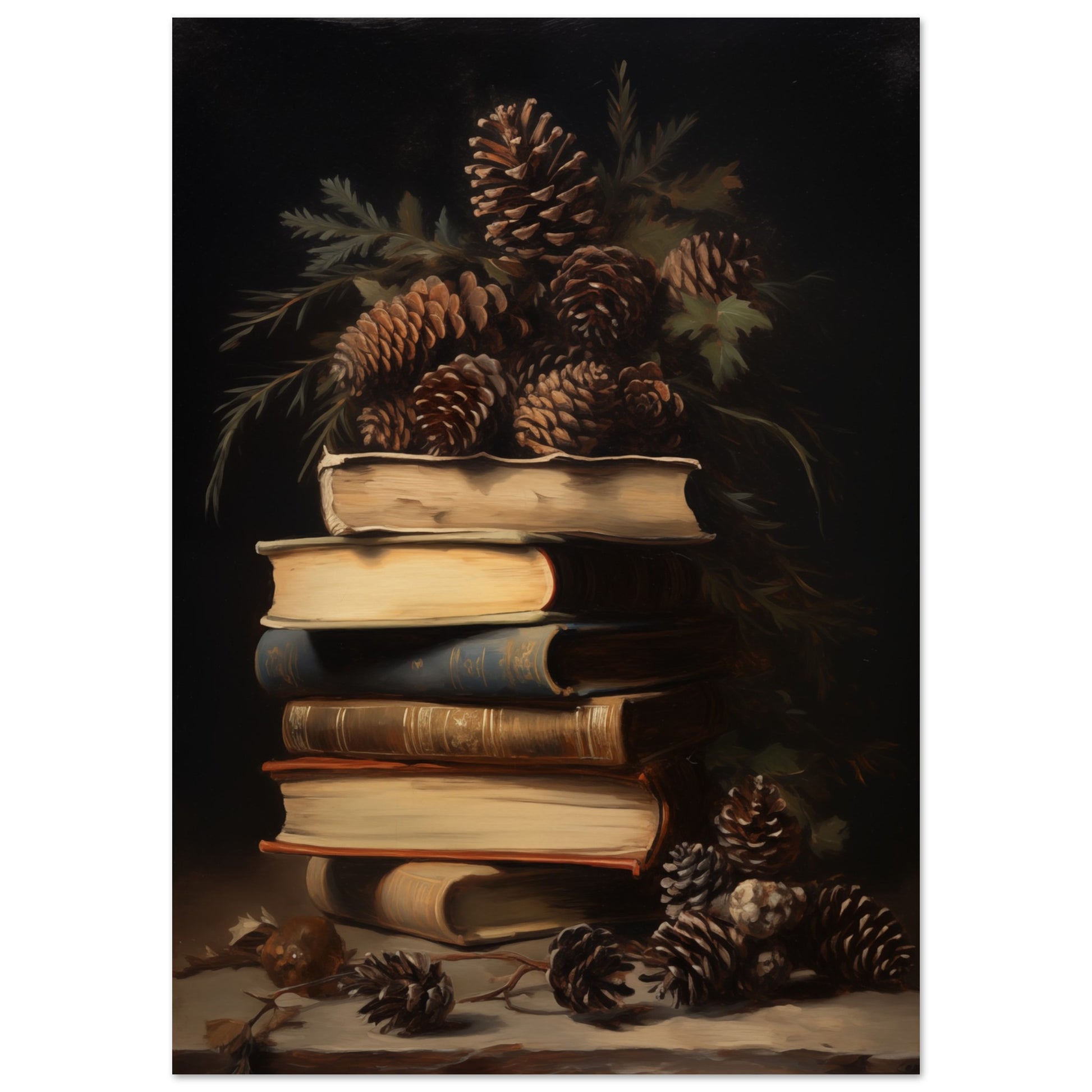 Whispers of the Woodland Library - Still Life Art Pieces-poster