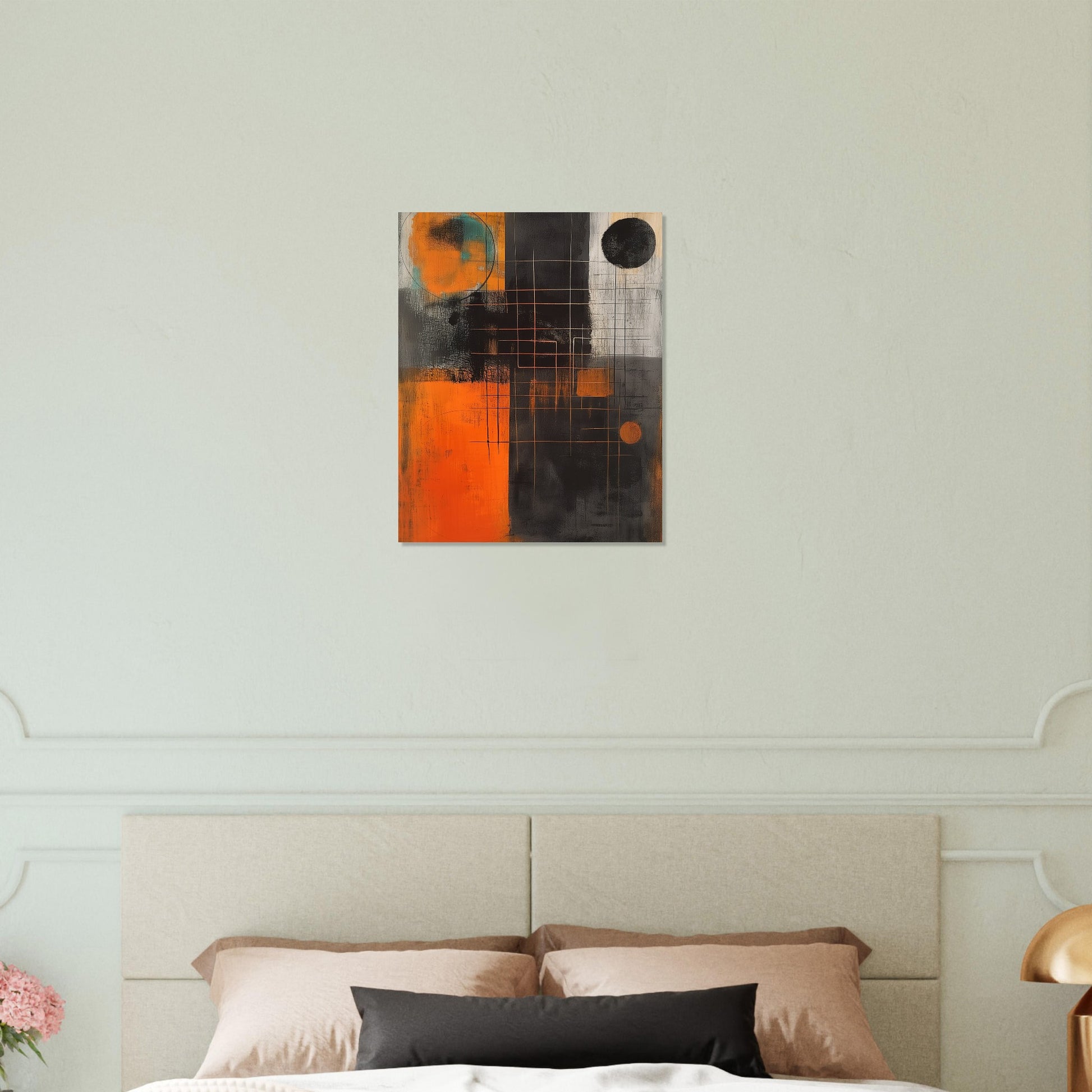 Geometric Dusk - Abstract wall art-print-on-foam-board