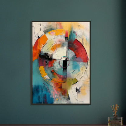 Chromatic Pulse - Modern Abstract Art-print-in-aluminum-frame