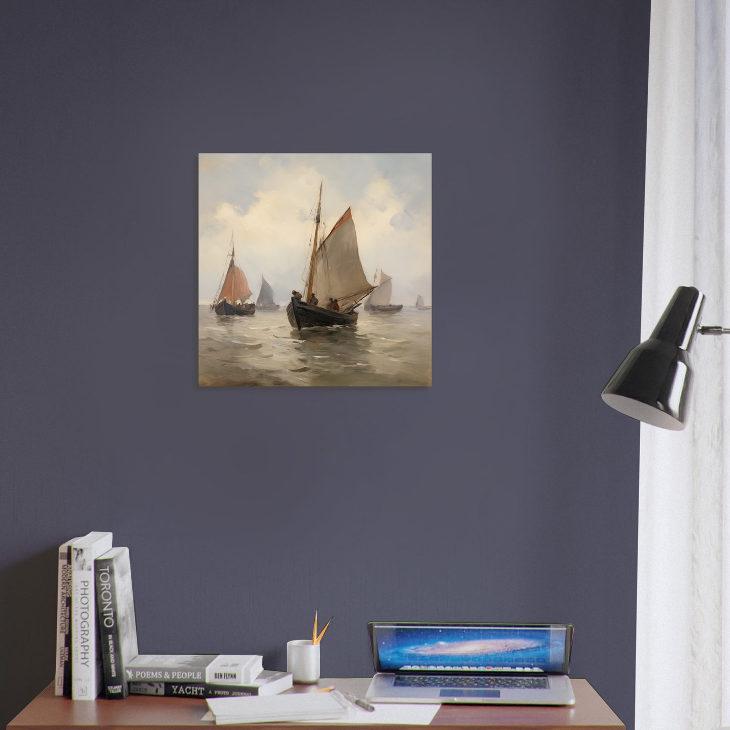 Voyage of Serenity - Nautical Elegance - Classic Art-print-on-foam-board