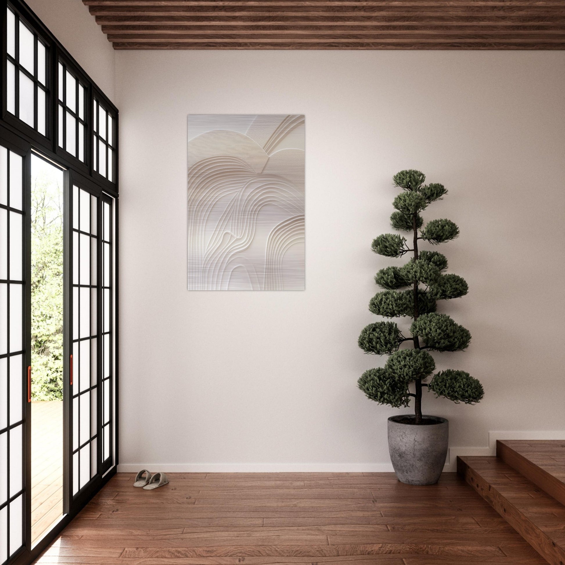 Sculptural Serenity - Abstract wall art-print-on-aluminum