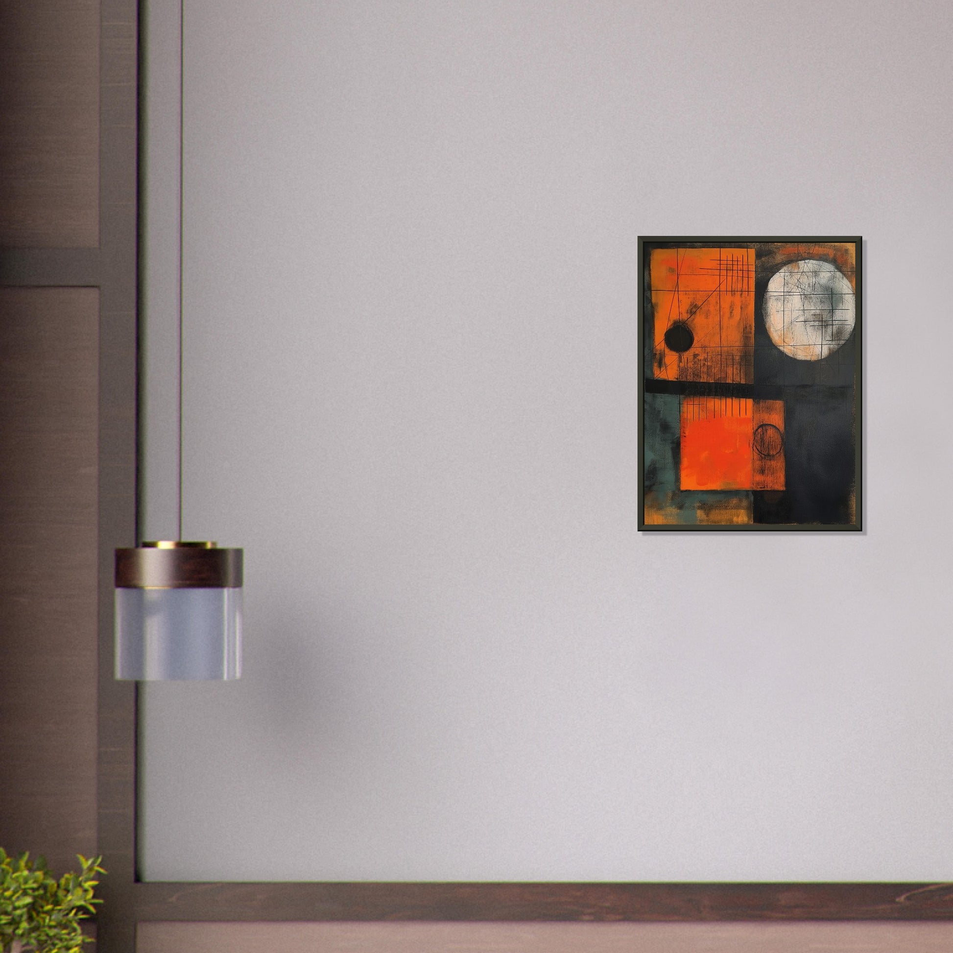 Geometric Resonance - Abstract wall art-print-in-aluminum-frame