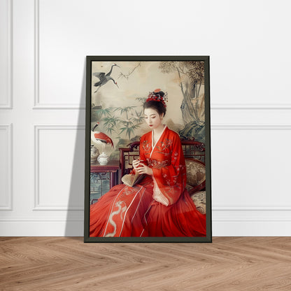 Crimson Solitude - Classic Art-print-in-aluminum-frame