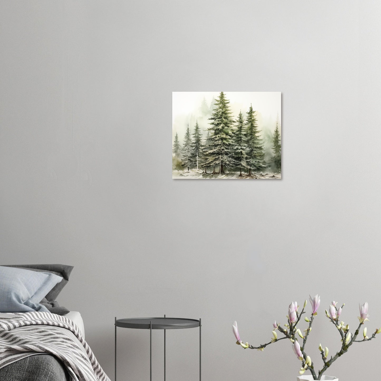 Verdant Veil - The Winter's Slumber - Landscape Art-print-on-foam-board