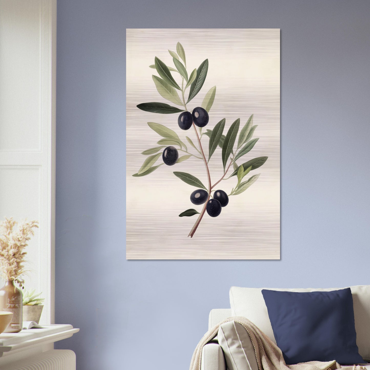 Verdant Vitality - Black Olive Branch - Fine arts-print-on-aluminum