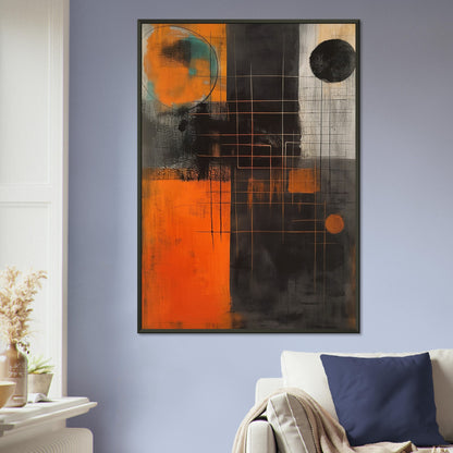 Geometric Dusk - Abstract wall art-print-in-aluminum-frame