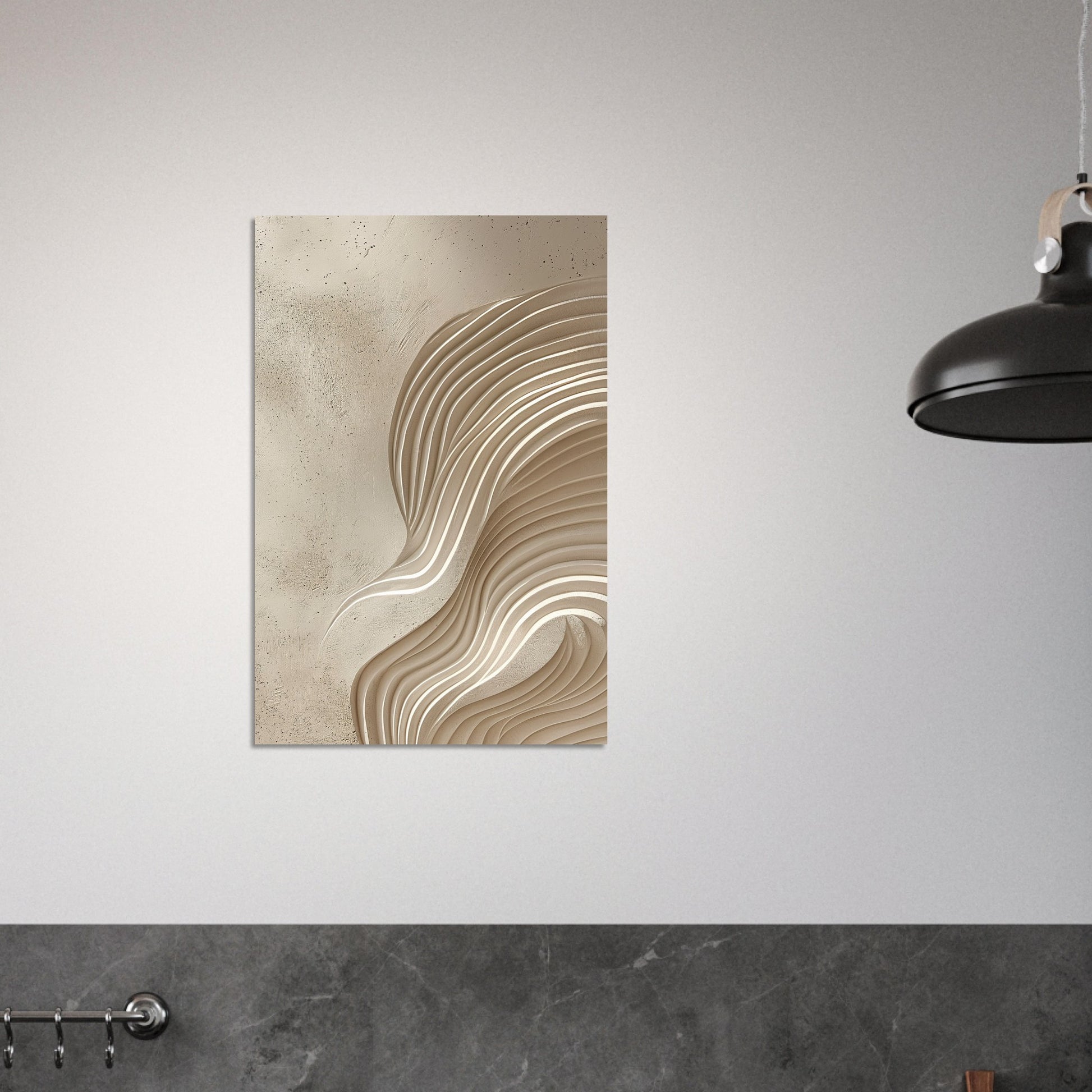 Desert Waves - Abstract wall art-print-on-foam-board