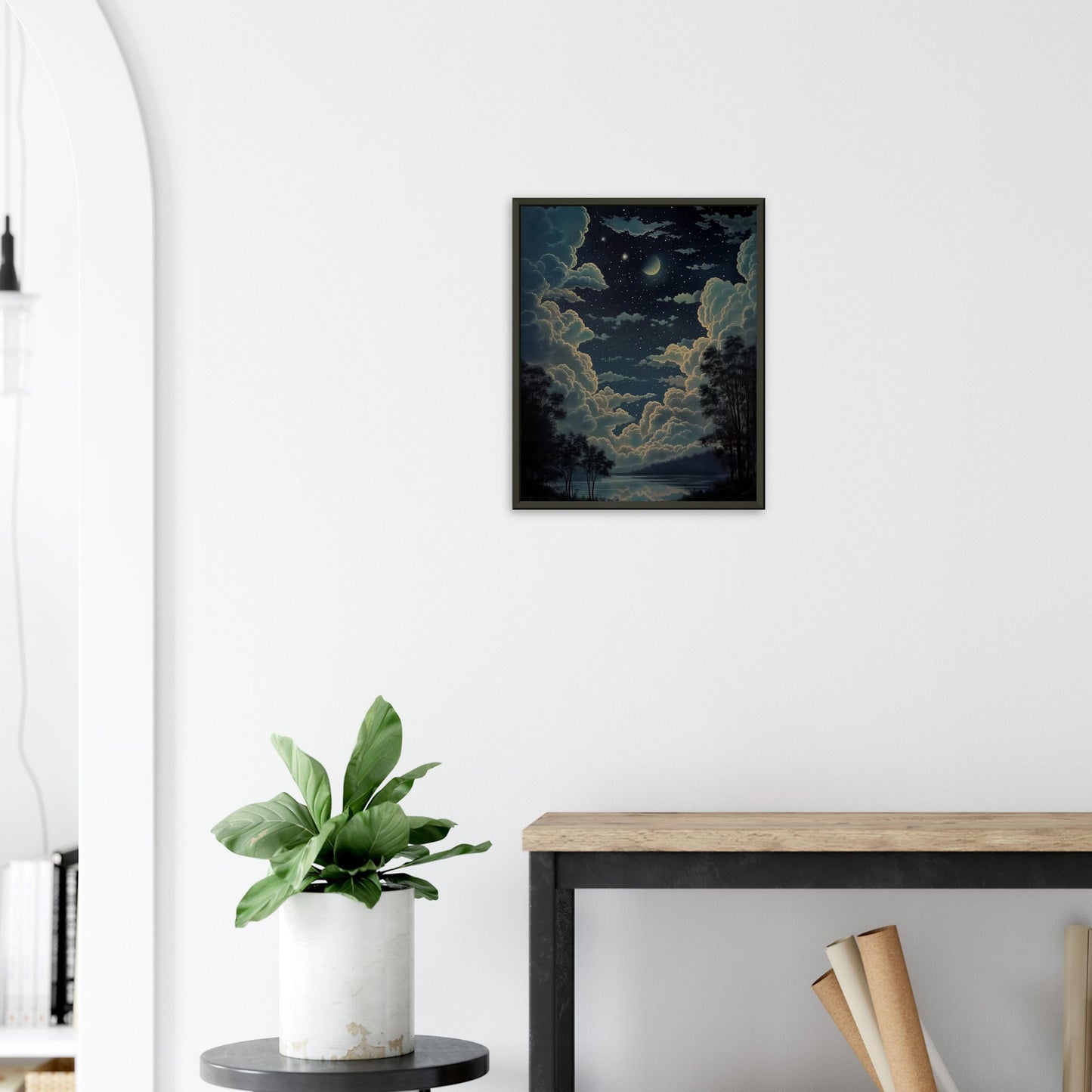 Celestial Symphony - Landscape Art-print-in-aluminum-frame