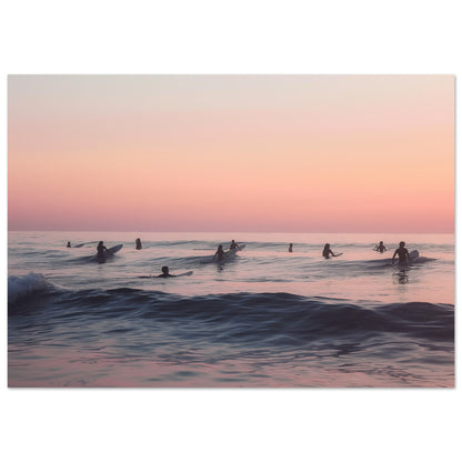 Dusk on the Swells - Serenade of the Surfers - Nature Art-print-on-foam-board