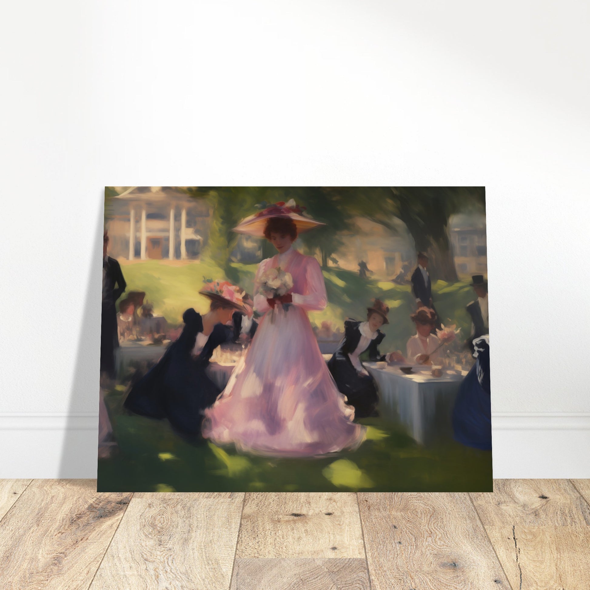 Garden Gala - Elegance Under the Elms - Classic Art-poster