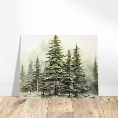 Verdant Veil - The Winter's Slumber - Landscape Art-poster