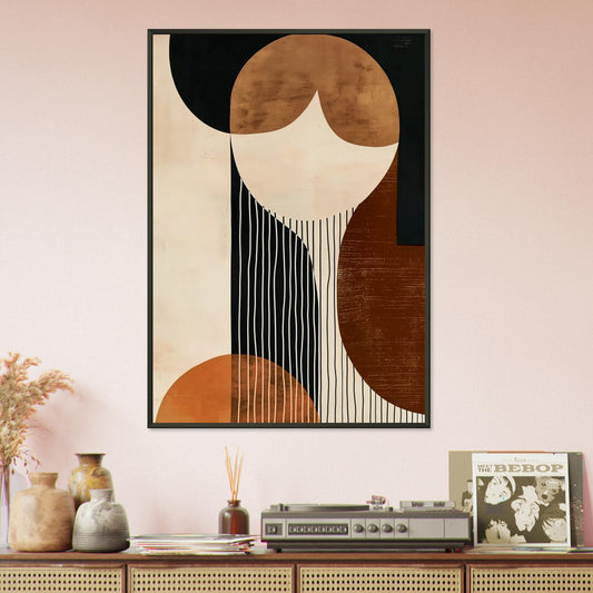 Harmonic Contrasts - The Elegance of Simplicity - Abstract wall art-print-in-aluminum-frame