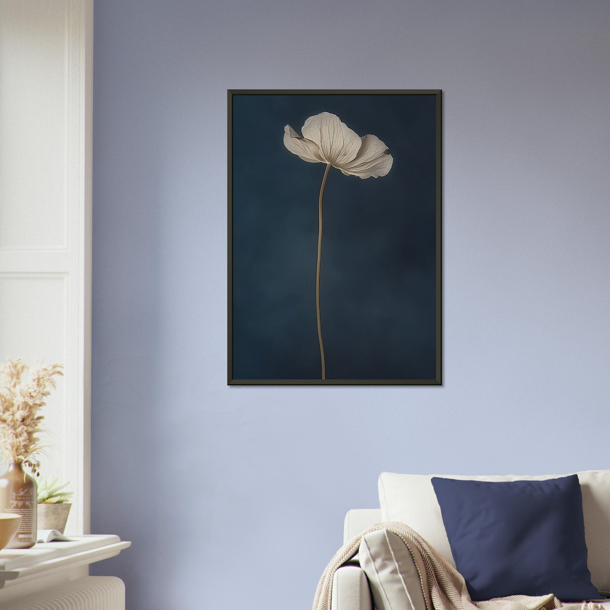 Nocturnal Grace - Floral Art-print-in-aluminum-frame