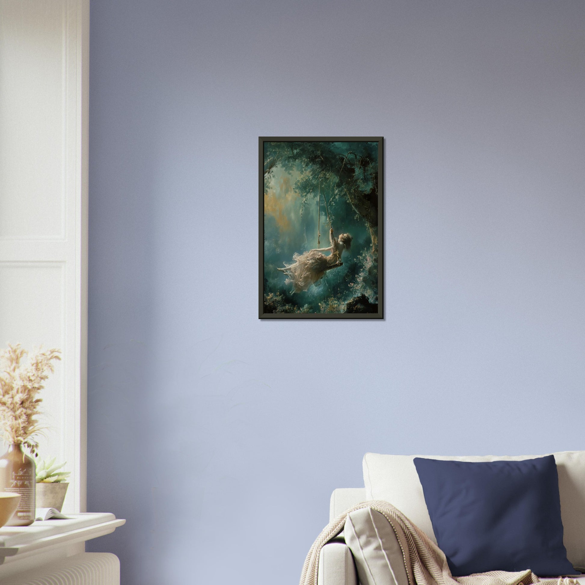 Ethereal Swing - Whispers of Dreams - Classic Art-print-in-aluminum-frame