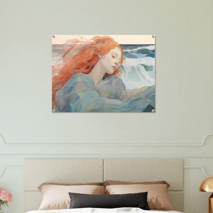 Aegean Whisper - The Melody of the Sea - Fantasy Art-print-on-acrylic