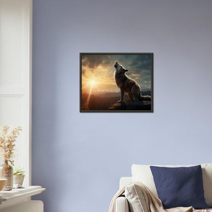 Sunset Serenade - The Call of the Wild - Nature Art-print-in-aluminum-frame