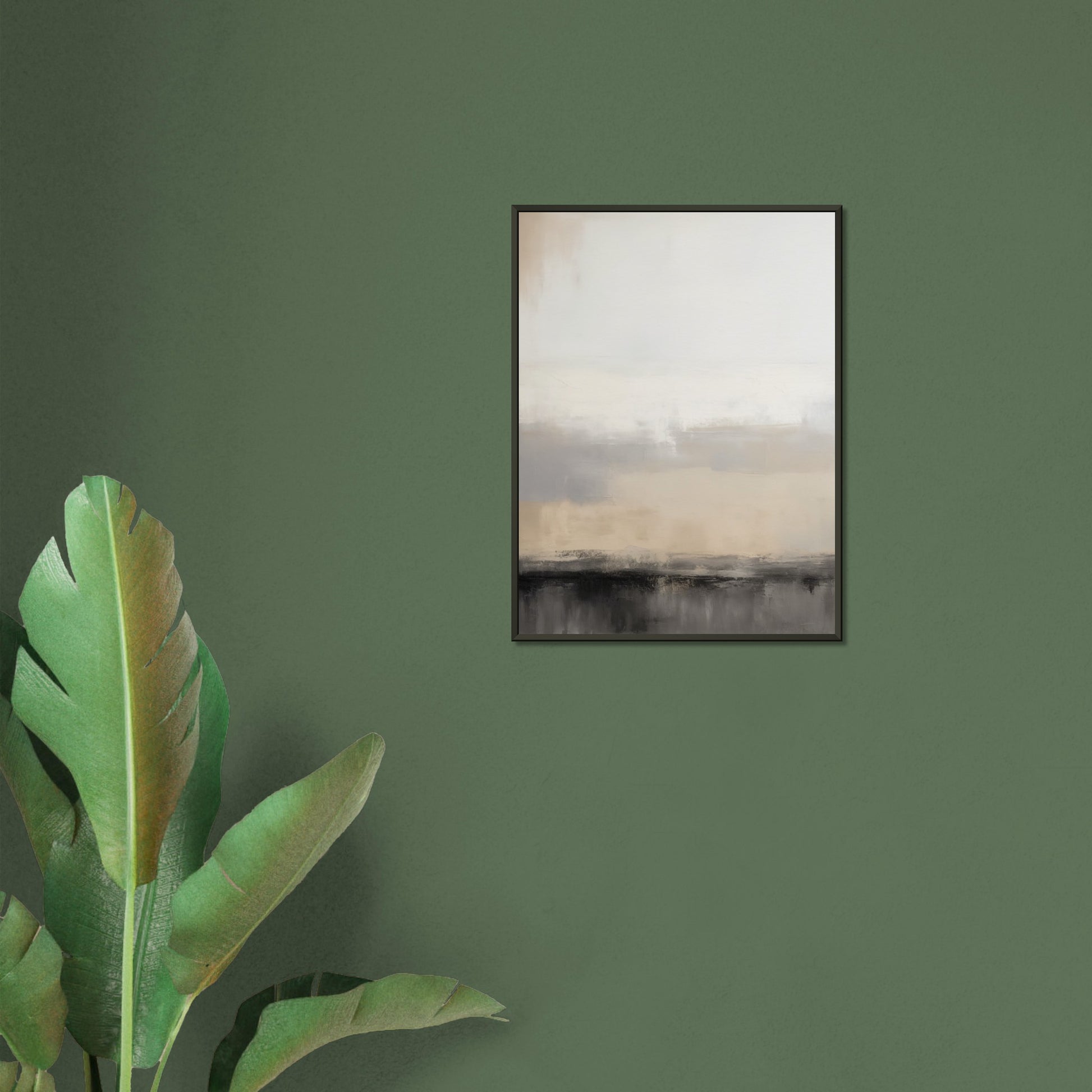 Horizon of Harmony - Abstract Serenity - Abstract wall art-print-in-aluminum-frame