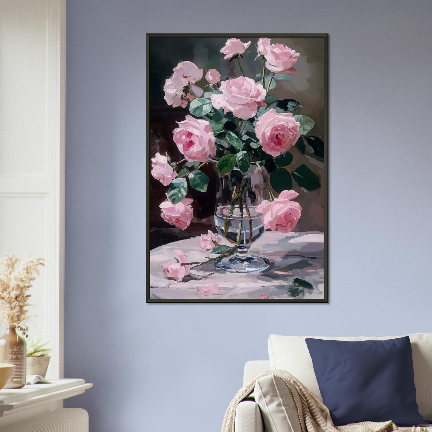 Ephemeral Blooms in Repose - Floral Art-print-in-aluminum-frame