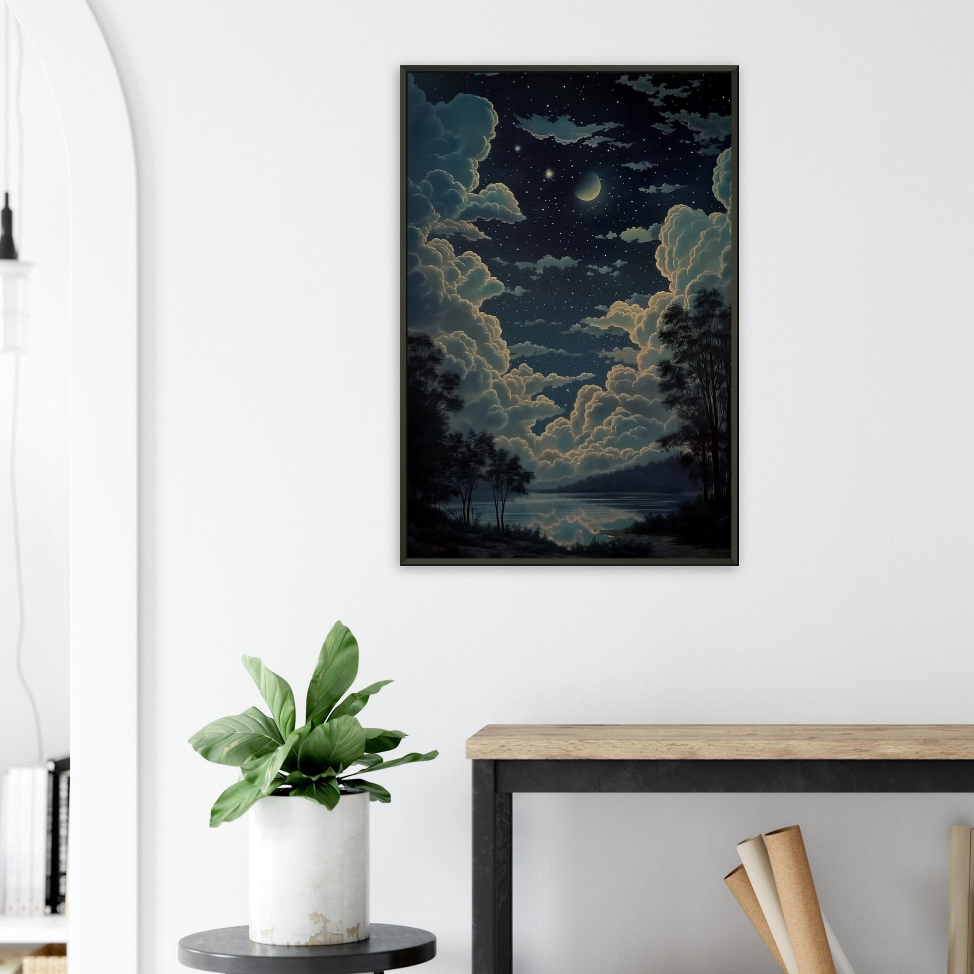 Celestial Symphony - Landscape Art-print-in-aluminum-frame