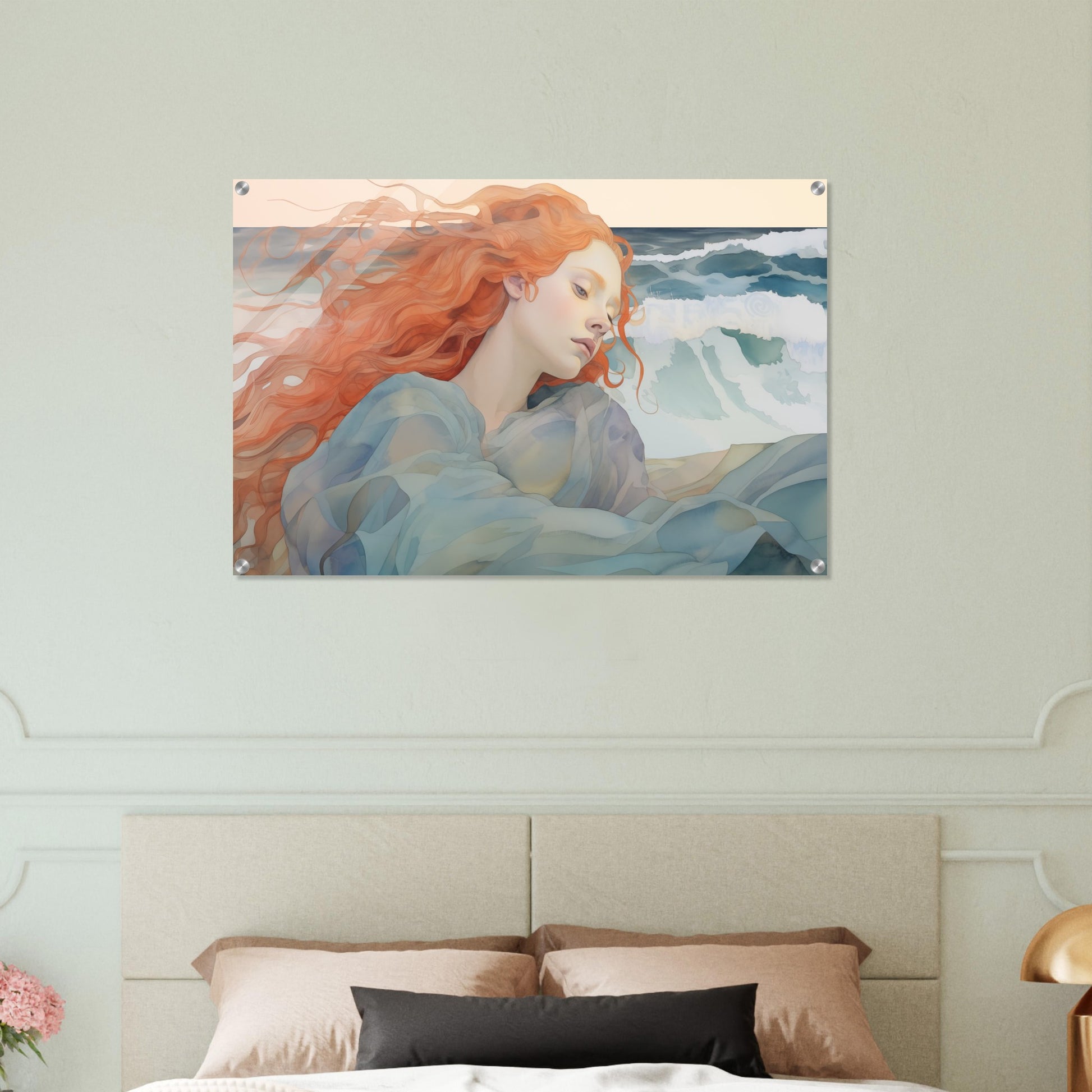 Aegean Whisper - The Melody of the Sea - Fantasy Art-print-on-acrylic