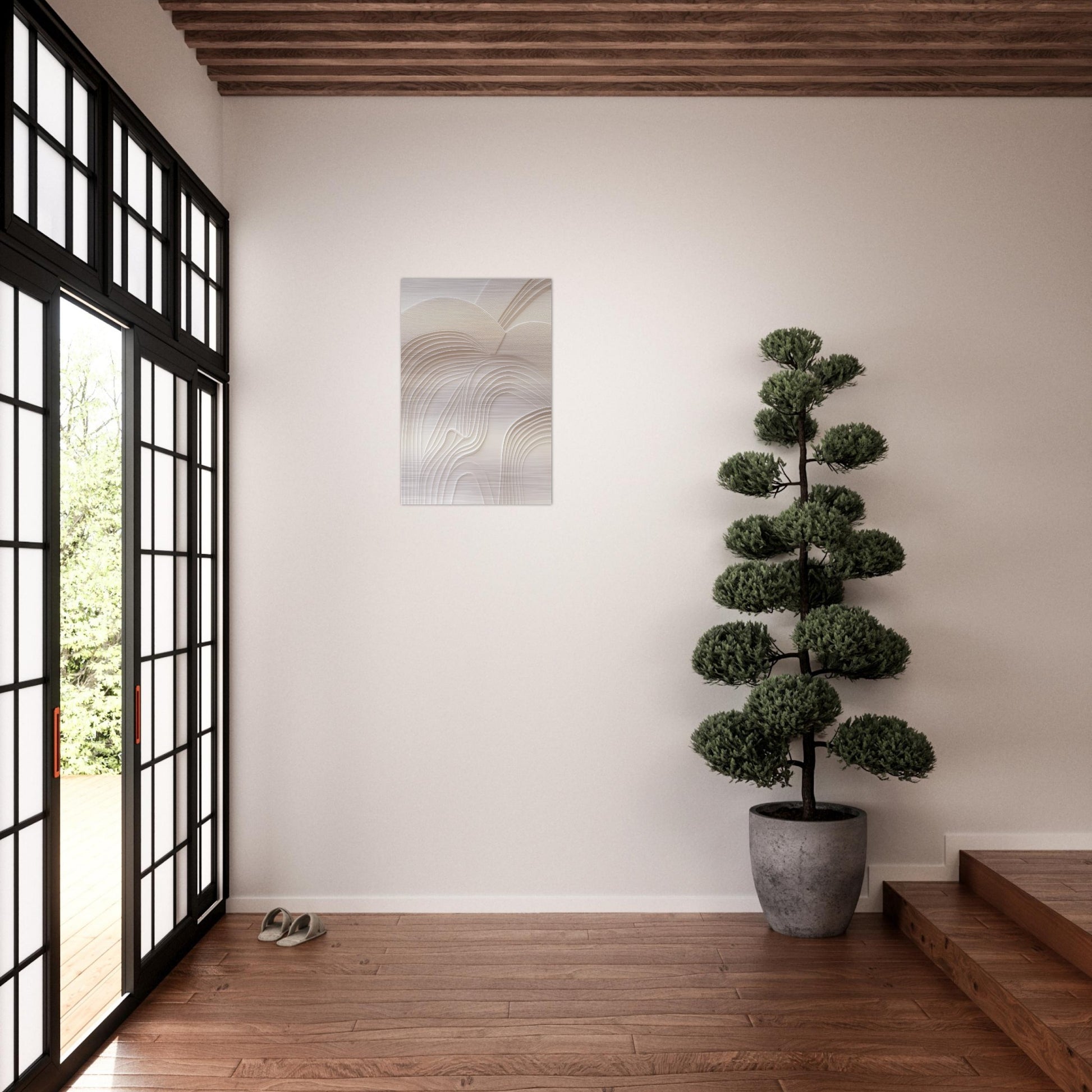 Sculptural Serenity - Abstract wall art-print-on-aluminum