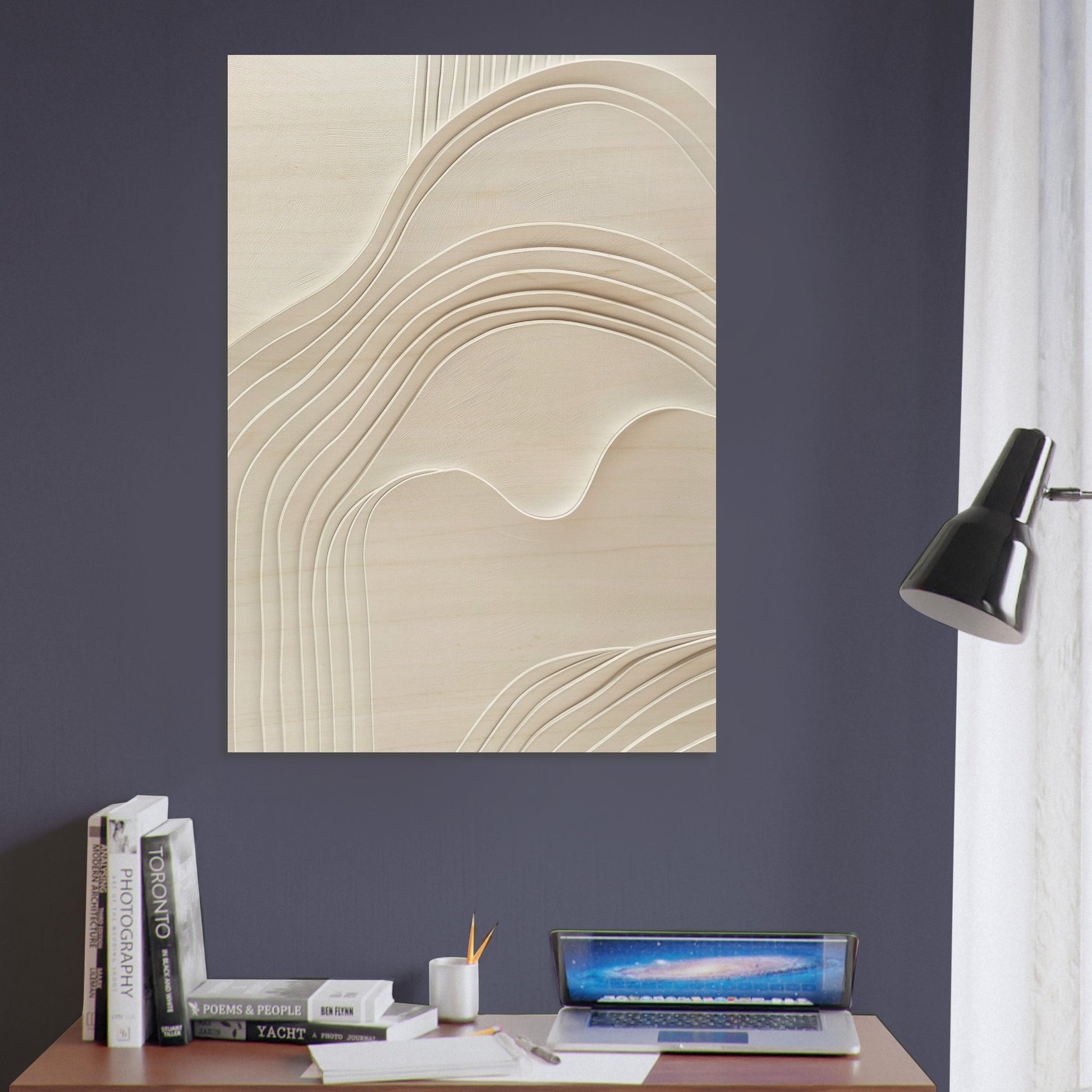 Elegant Abstraction - Abstract wall art-print-on-wood