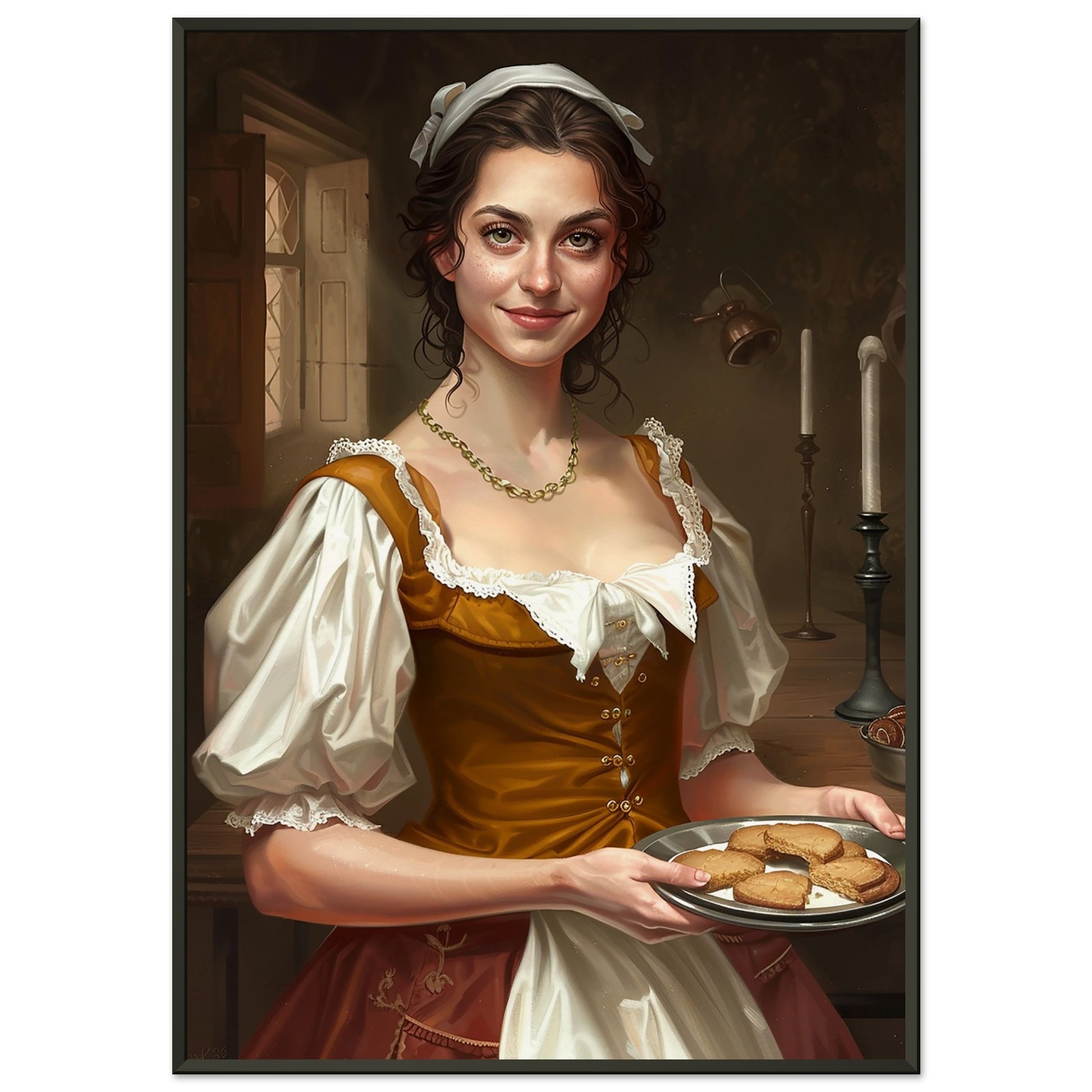 The Warmth of Hospitality - Classic Art-print-in-aluminum-frame