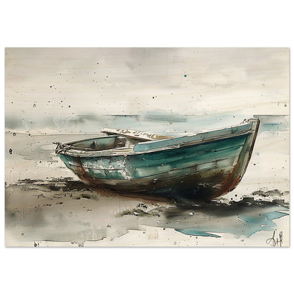 Solitary Voyage - Fine arts-print-on-wood