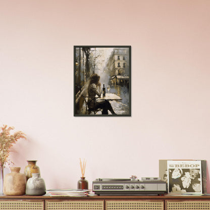 Solo Toast in Paris - Fine arts-print-in-aluminum-frame