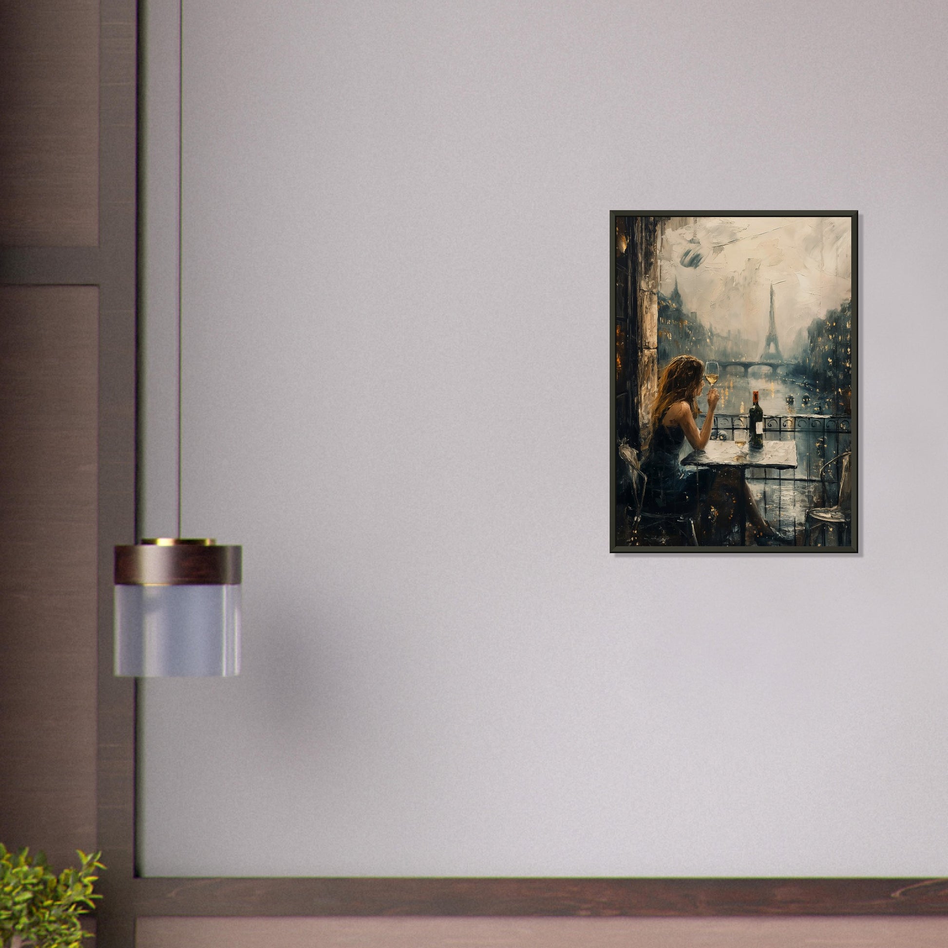 Reflections by the Seine - Fine arts-print-in-aluminum-frame