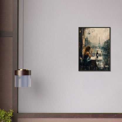 Reflections by the Seine - Fine arts-print-in-aluminum-frame