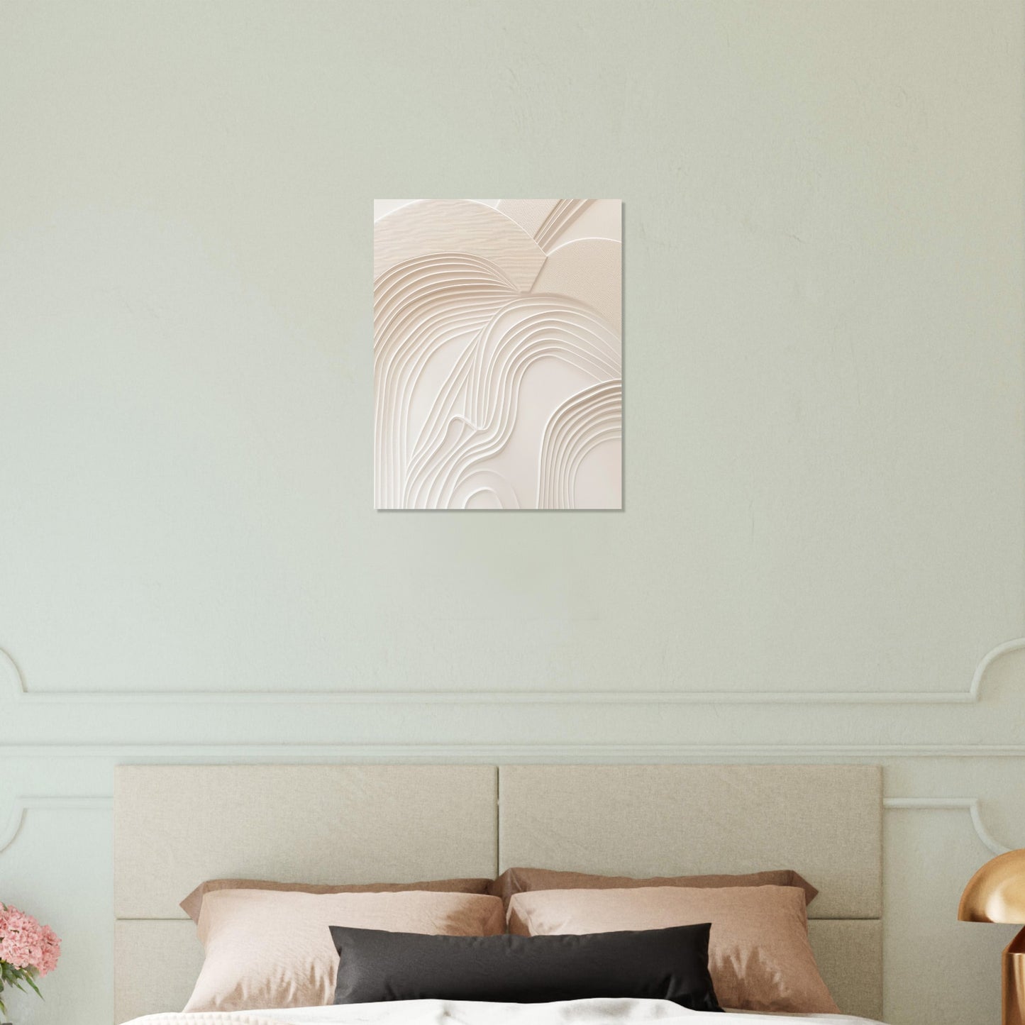 Sculptural Serenity - Abstract wall art-print-on-foam-board