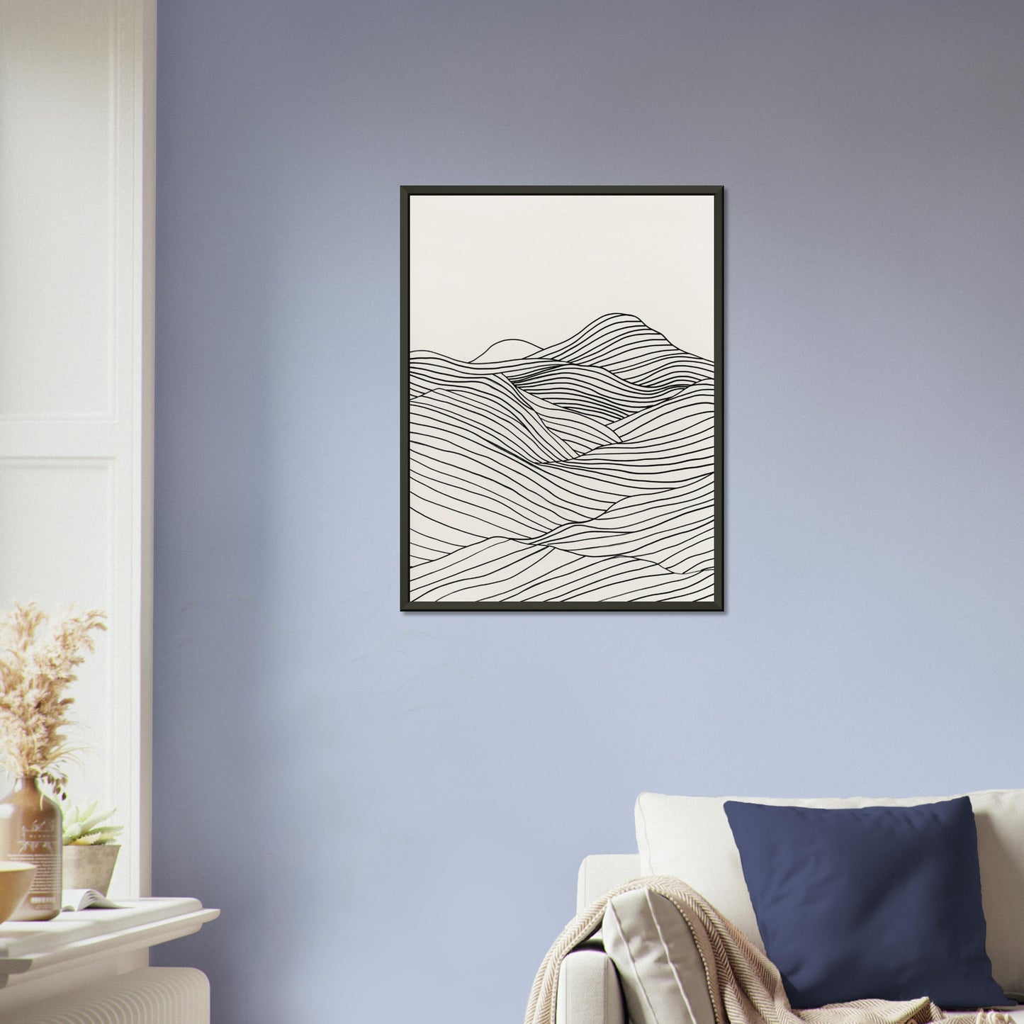 Linear Landscape - Abstract wall art-print-in-aluminum-frame