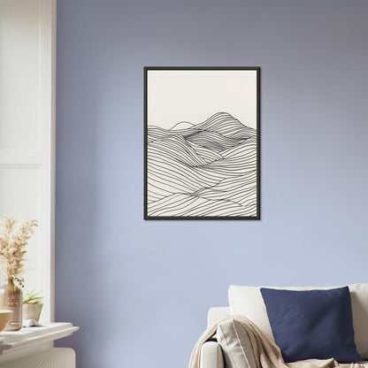 Linear Landscape - Abstract wall art-print-in-aluminum-frame