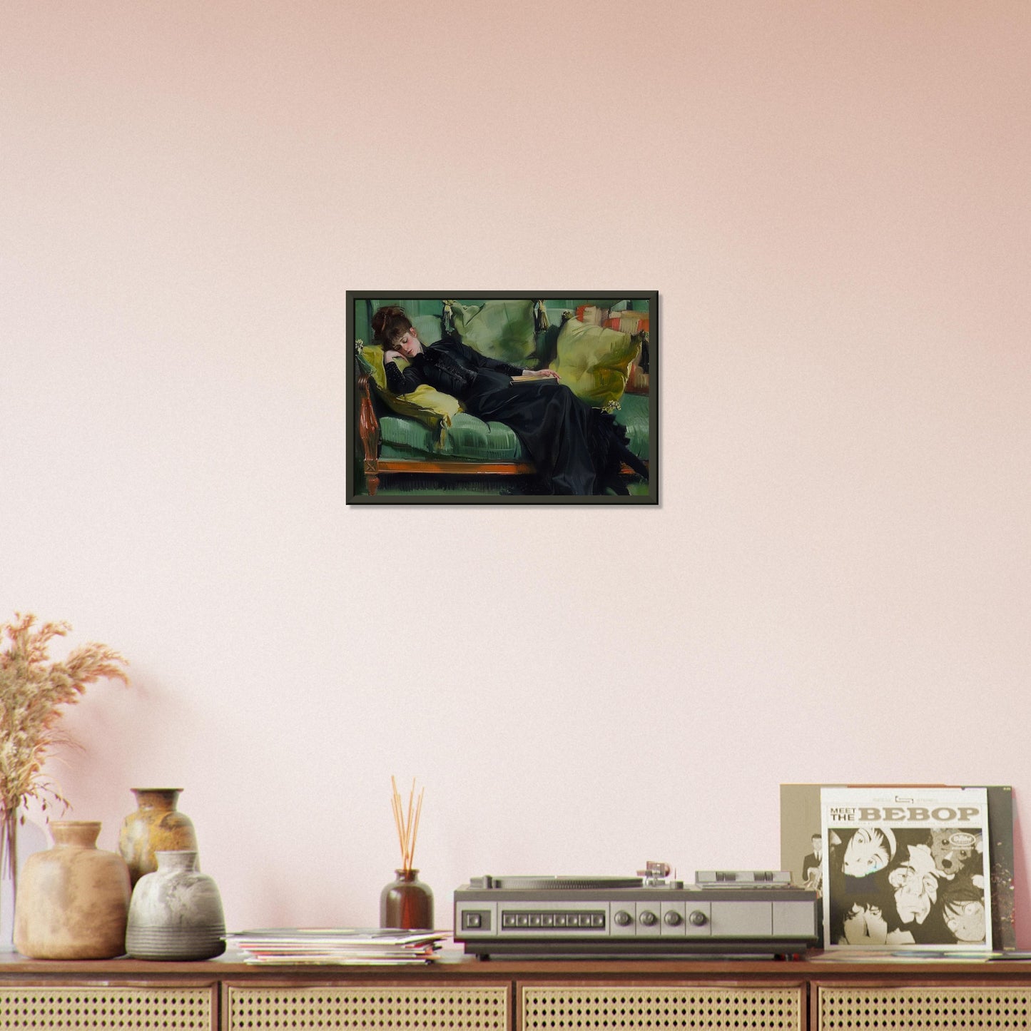 Repose in Reverie - A Moment Suspended in Time - Classic Art-print-in-aluminum-frame