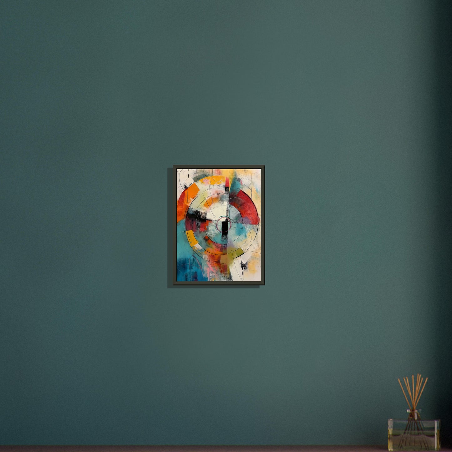 Chromatic Pulse - Modern Abstract Art-print-in-aluminum-frame