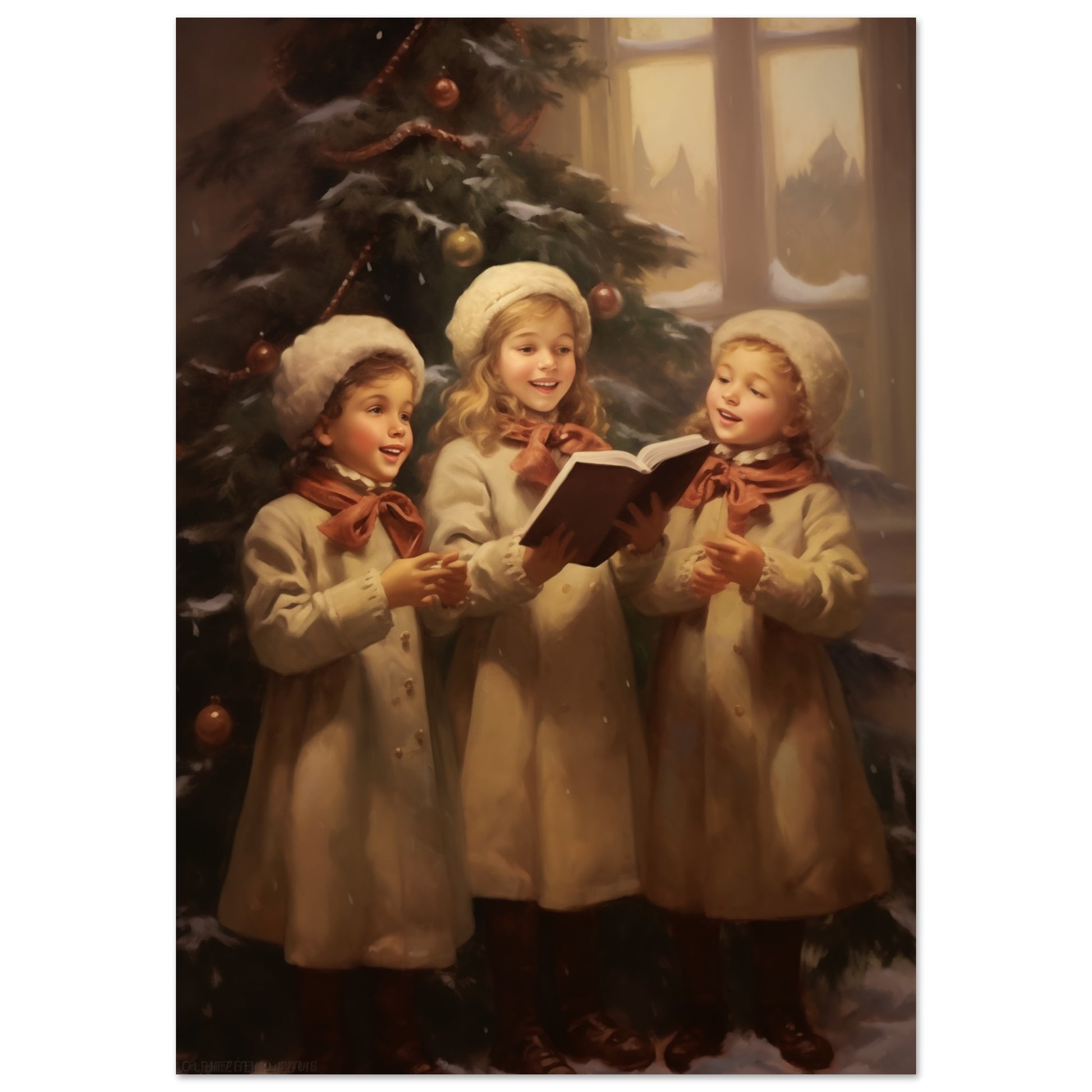 Yuletide Chorus - Joyful Harmony - Fine Arts-print-on-foam-board