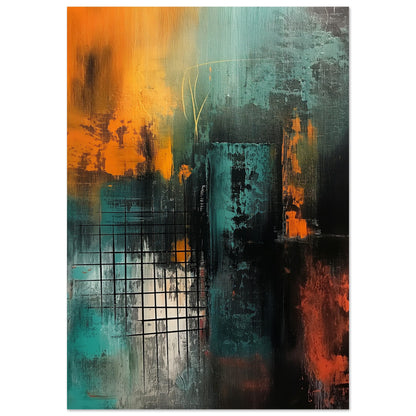 Urban Metamorphosis - Abstract Wall Art-print-on-foam-board