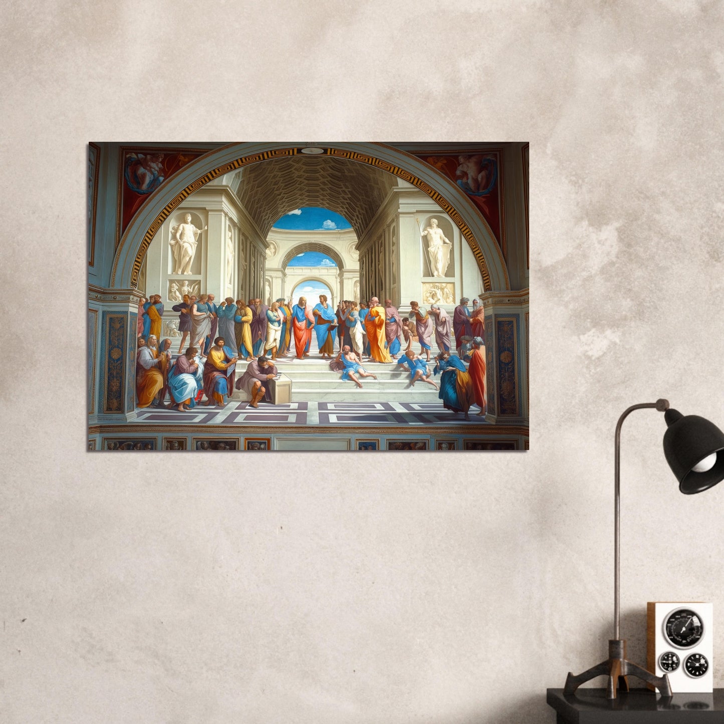 Conclave of Enlightenment - Homage to The School of Athens - Classic Art-print-on-foam-board