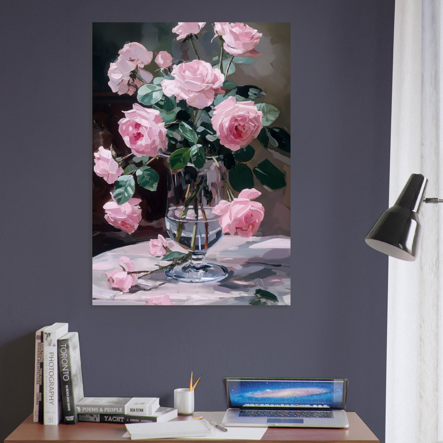 Ephemeral Blooms in Repose - Floral Art-print-on-foam-board