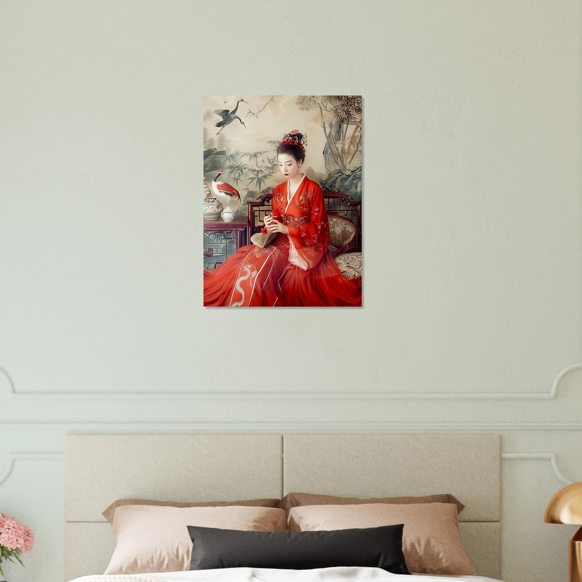 Crimson Solitude - Classic Art-print-on-foam-board