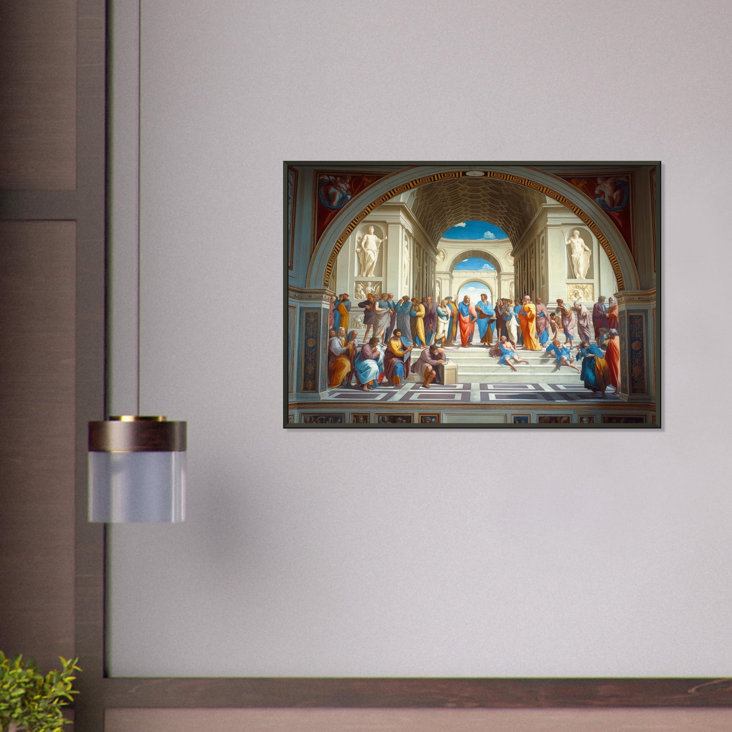 Conclave of Enlightenment - Homage to The School of Athens - Classic Art-print-in-aluminum-frame