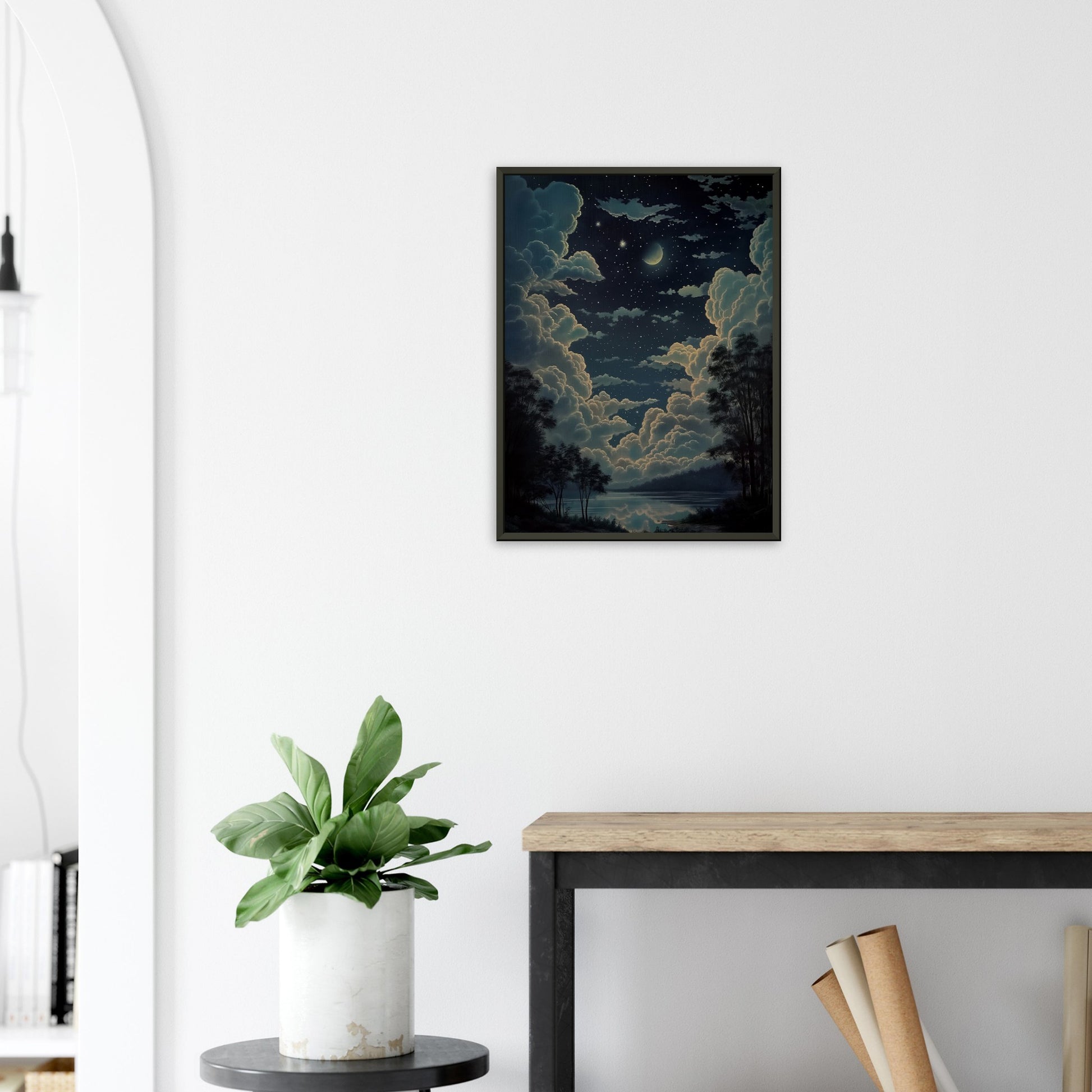 Celestial Symphony - Landscape Art-print-in-aluminum-frame